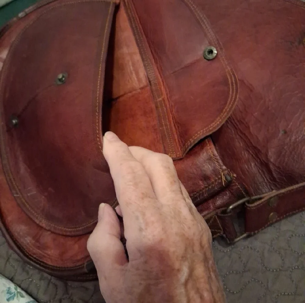 Saddle Bag Leather Crossbody Bag in Brown
